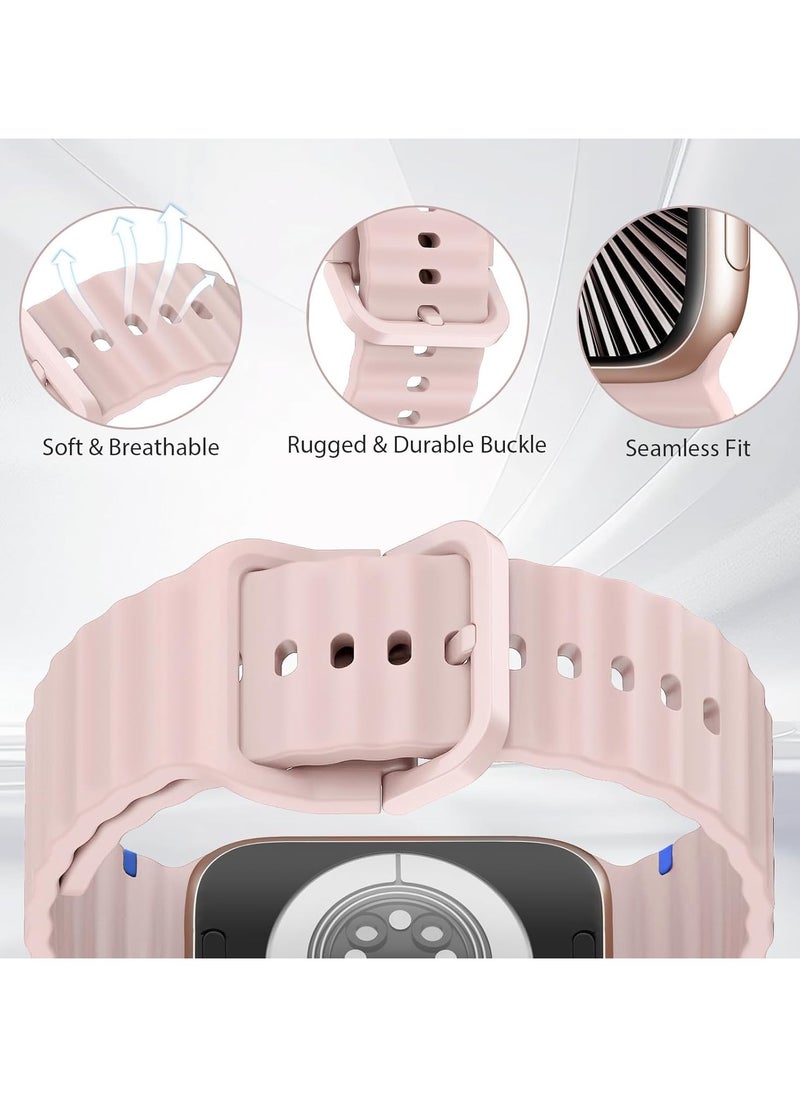 TEMPO Durable Sport Band Compatible with Apple Watch Ultra 2/1 Ultra 49mm 46mm 45mm 44mm 42mm for Men Women, Soft Silicone,Waterproof Strap for iWatch Series 10 9 8 7 6 5 4 3 2 1 SE  - Image 3