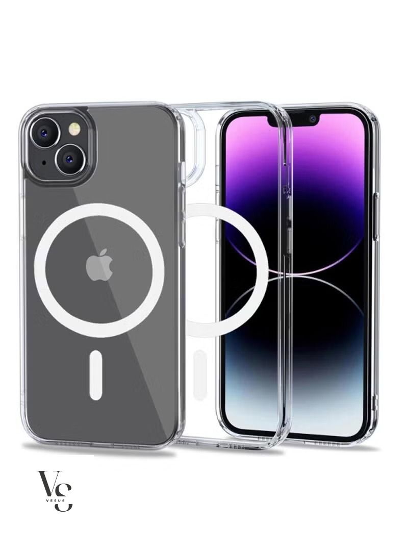 vesus magsafe Clear Case magnetic Cover magsafe Crystal Clear Protective Shockproof Transparent Cover Case iPhone 14  - Image 1