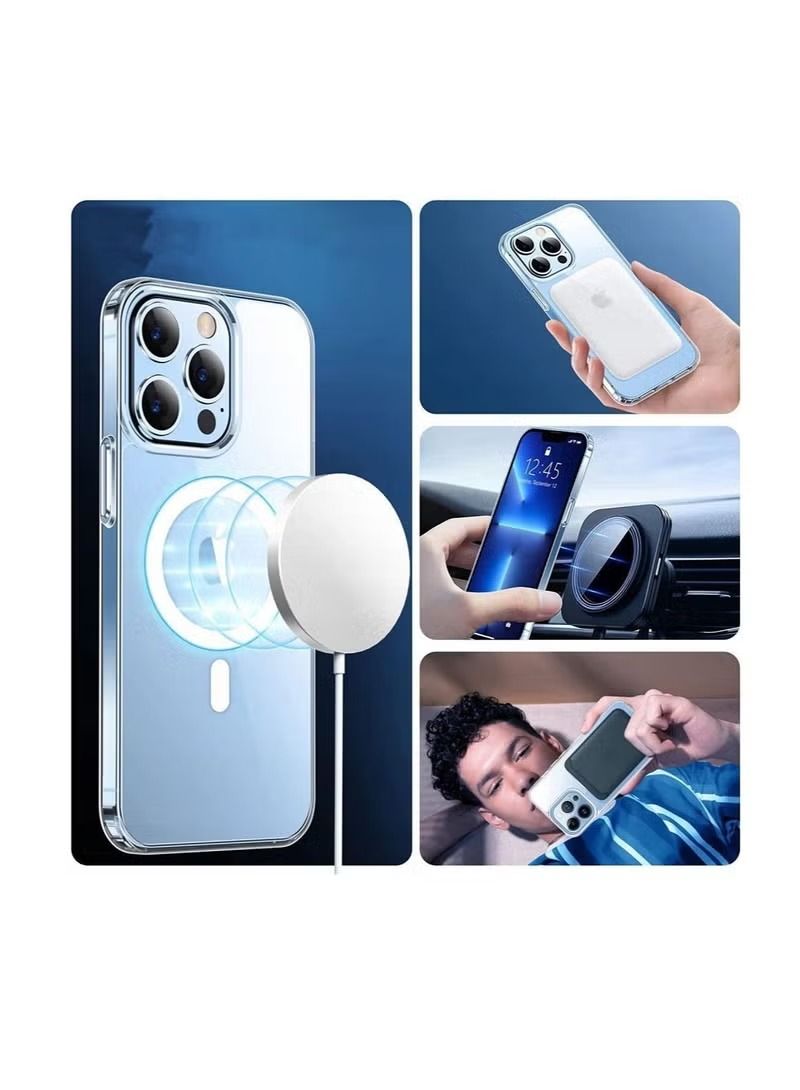 vesus magsafe Clear Case magnetic Cover magsafe Crystal Clear Protective Shockproof Transparent Cover Case iPhone 14  - Image 2