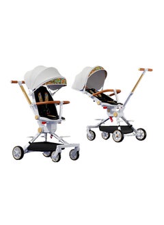 Arabest Baby Stroller, Convertible Travel Strollers, Two-Way Foldable Stroller with 5-Point Harness & SunShade, Extra Storage  - Image 1