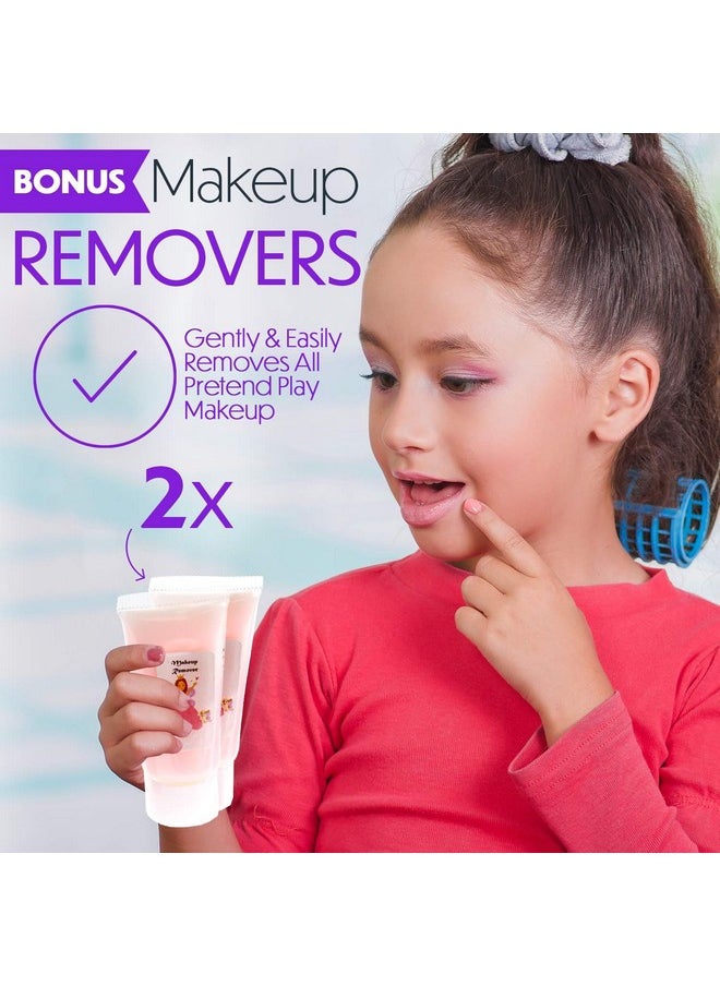 Toysical Makeup Kit For Girls 51 Pcs Pretend Makeup Set For Kids Real Makeup Toys For Girls Non Toxic Princess Toys For Girls Birthday Gift For 3 4 5 6 7 8 9 10 Years Old Children  - Image 5