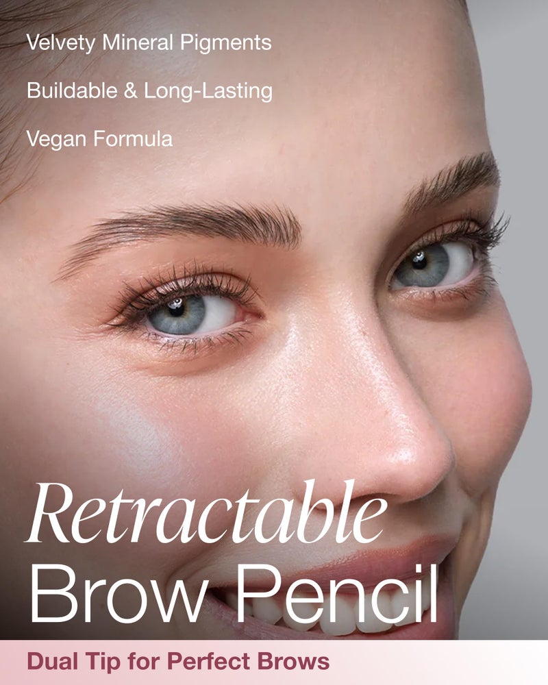 Mineral Fusion Retractable Brow Pencil (Blonde) - TZR 2025 Beauty Heroes Award Winner - Shape & Define Eyebrow with Blending Spoolie Brush - Velvety Smooth, Long-Lasting Color - Vegan Formula - Image 3