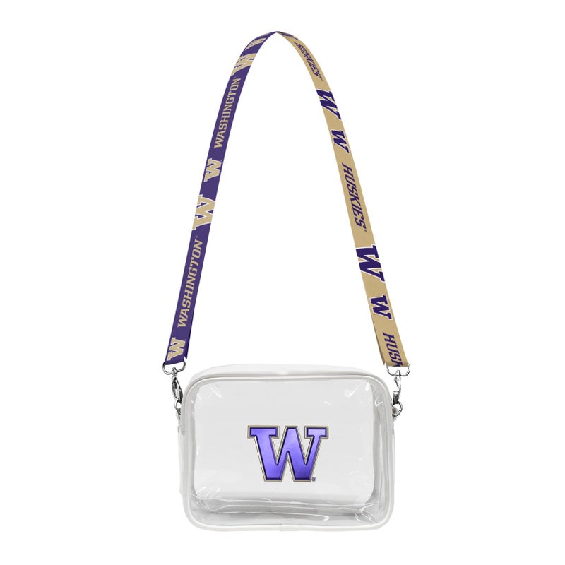 Littlearth Washington Huskies NCAA Clear Fanny Fan Purse - Image 2