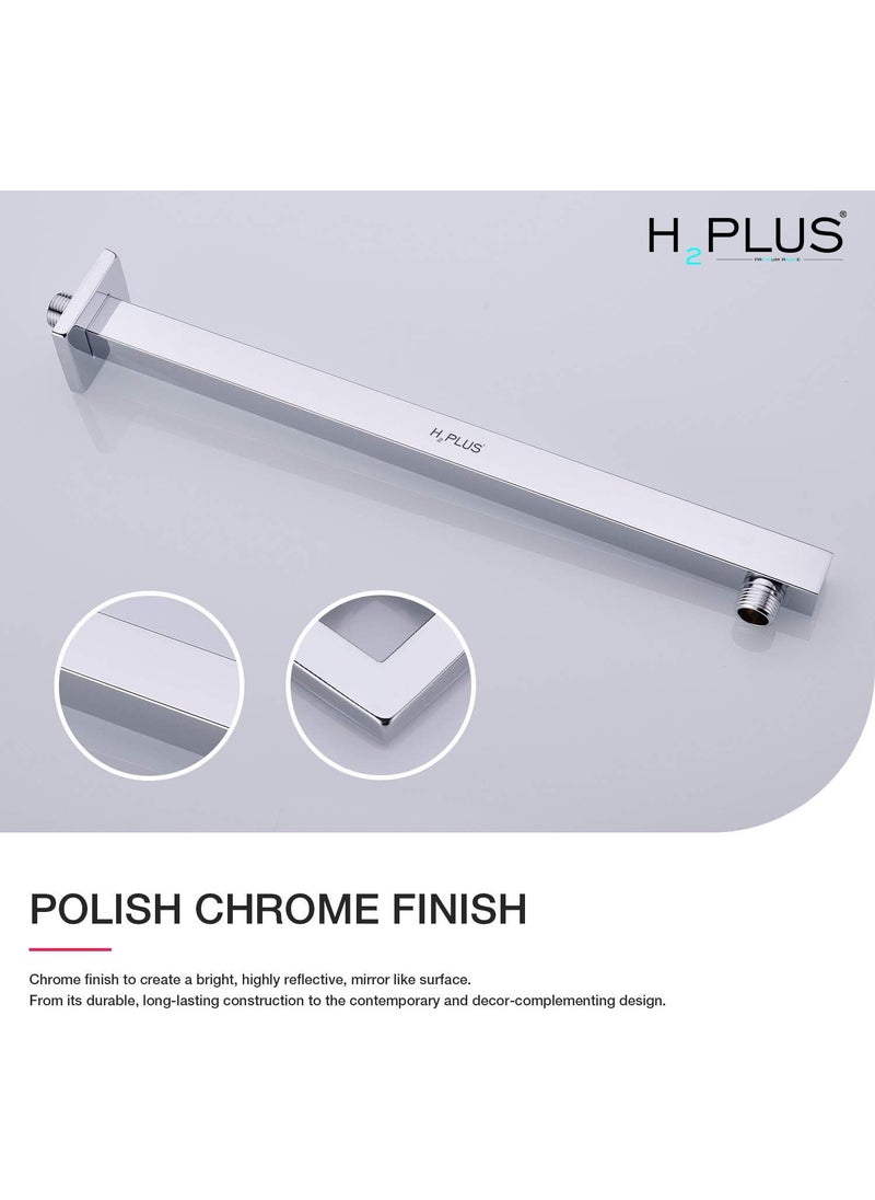 H2PLUS H2PLUS Mirror Stainless Steel 10 10 304 Square Ultra Slim High Pressure Rainfall Shower Head for bathroom With 21inch Arm Fit Pack of 1  - Image 5