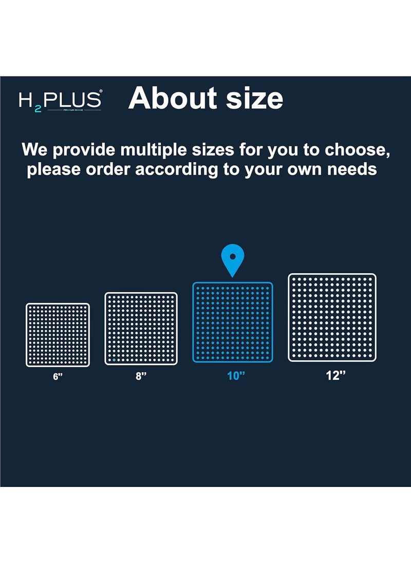 H2PLUS H2PLUS Mirror Stainless Steel 10 10 304 Square Ultra Slim High Pressure Rainfall Shower Head for bathroom With 21inch Arm Fit Pack of 1  - Image 2