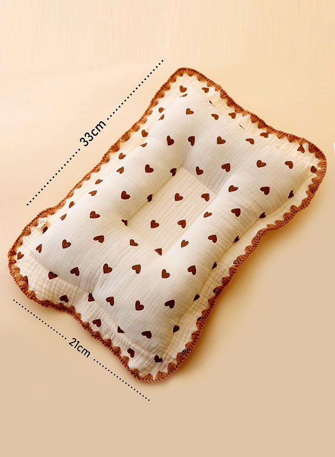 LITTLE SURPRISE BOX Little Surprise Box,  Brown Hearts, 2pcs Super Soft Breathable pure Muslin cotton Blanket and pillow set for Newborn & Infants - Image 5
