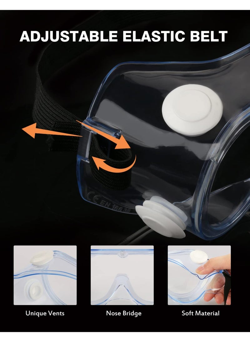 نظارات أمان ANSI Z87.1، نظارات وقائية مضادة للضباب للمختبر، نظارات حماية العين - Image 2