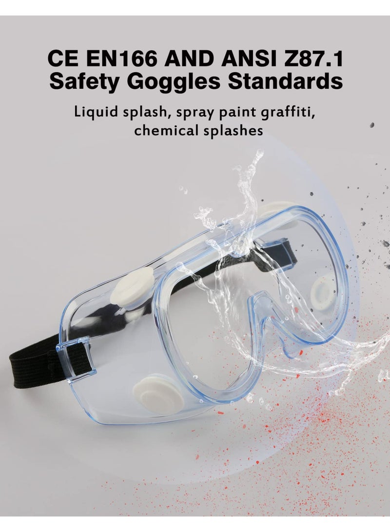 نظارات أمان ANSI Z87.1، نظارات وقائية مضادة للضباب للمختبر، نظارات حماية العين - Image 3