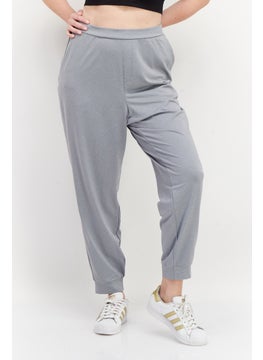 Women Regular Fit Plain Jogger Pants, Grey