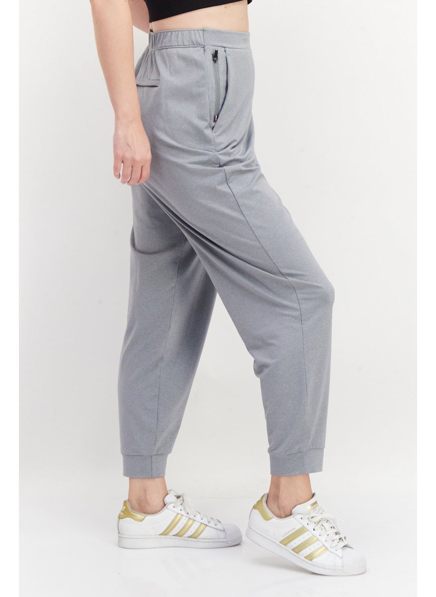 Fourlaps - Women Regular Fit Plain Jogger Pants, Grey - Image 1
