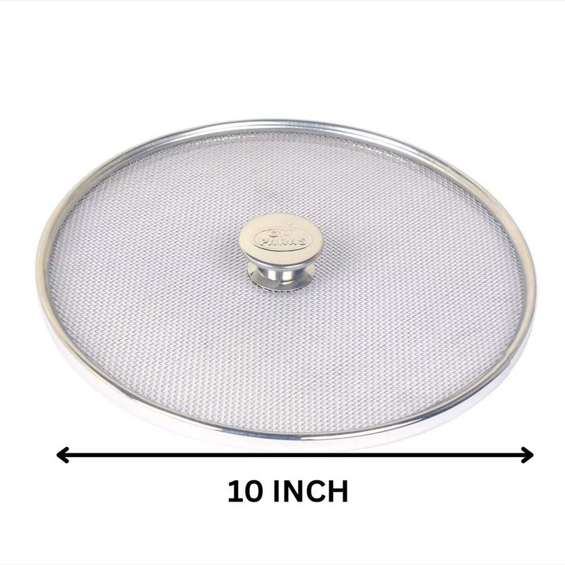 SIMKA Combo Pack Stainless Steel Multipurpose Net Cover Set of 3 Lid Strainer Splash Splatter Guard Milk Cover Steel Jali for Kitchen Use - Image 2