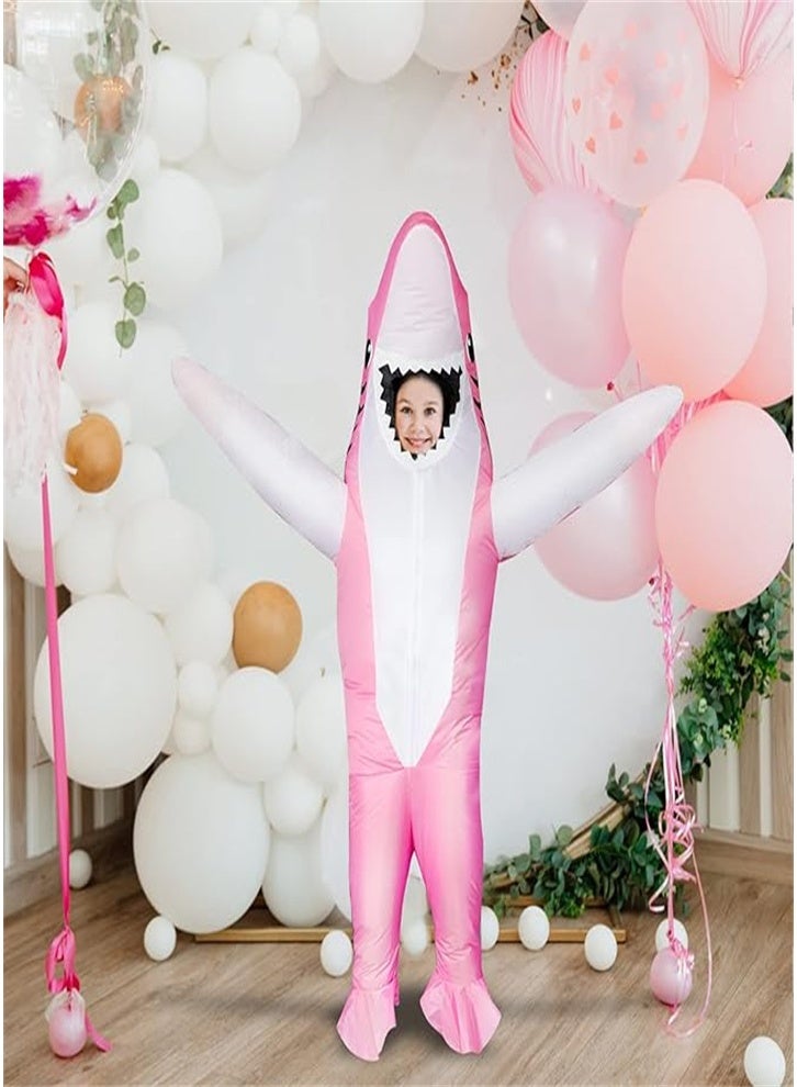 Kids Shark Waterproof Inflatable Costume for Kids Festival, Party, Fun, Durable, Reusable (Pink) - Image 5