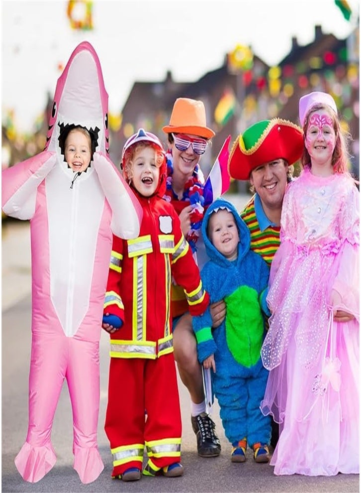 Kids Shark Waterproof Inflatable Costume for Kids Festival, Party, Fun, Durable, Reusable (Pink) - Image 3