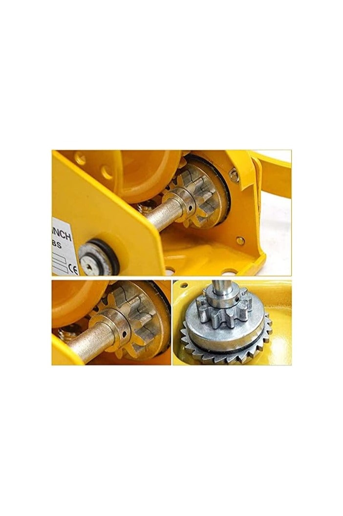 Hand Winch, Heavy Duty Manual Crank Two-Way Ratchet Winch with Cable and Steel Hook, Hand Winch for Boat Trailer with Automatic Brake, Portable Hoisting Detachable Winch(Size:30m,Color:2600lbs) - Image 3
