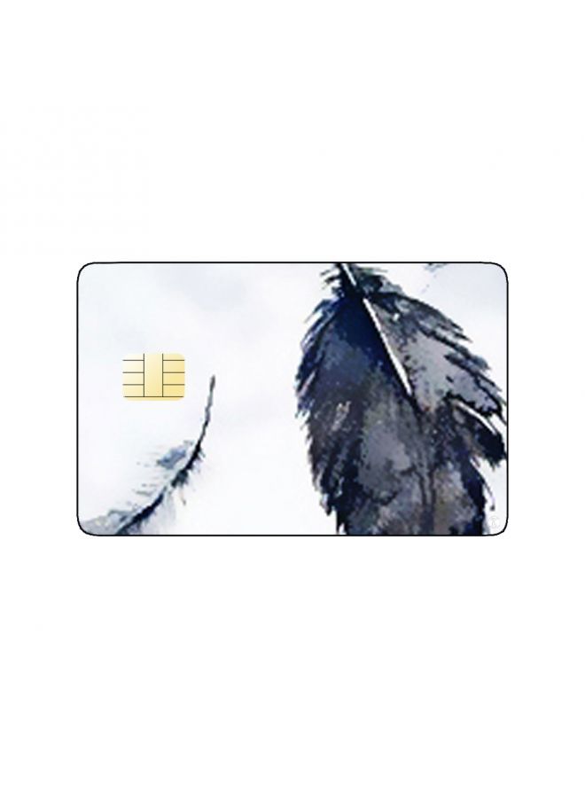 RKN PRINTED BANK CARD STICKER Aesthetic Feathers Drawing - Image 2
