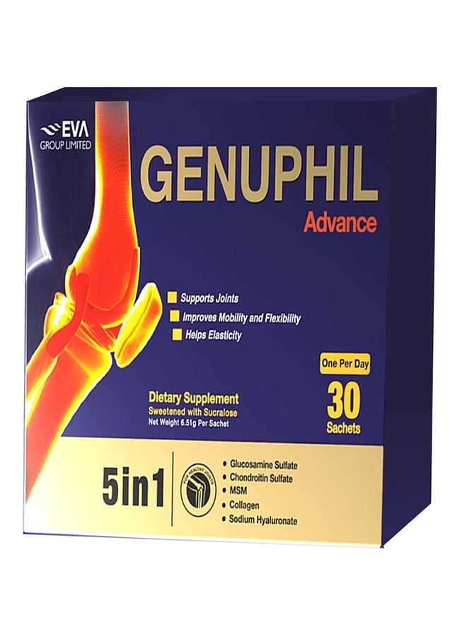 GENUPHIL Advance 5-in-1 Joint Support Dietary Supplement, 30 Sachets