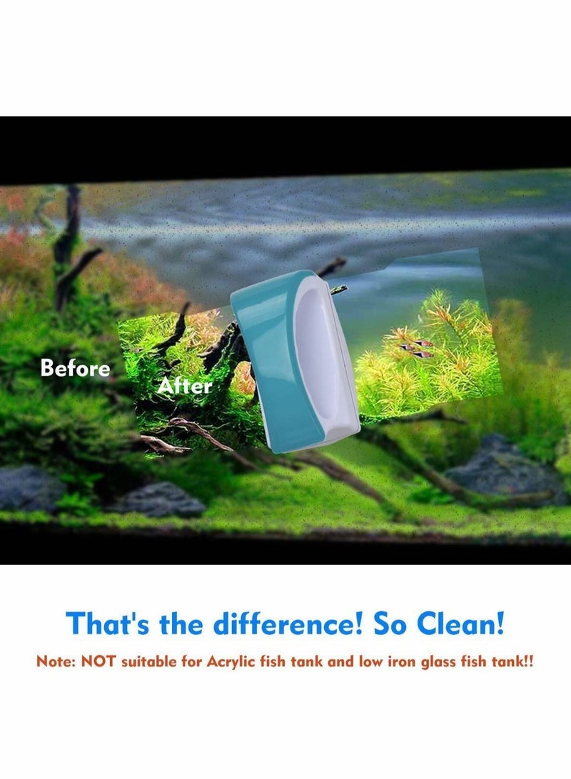 Excefore Fish Tank Brush Magnetic Aquarium Fish Tank Glass Algae Scrapers Glass Cleaner Scrubber Clean Brush Self Floating Brush, Magnetizing, Non-Slip, Scratch-Free  - Image 2