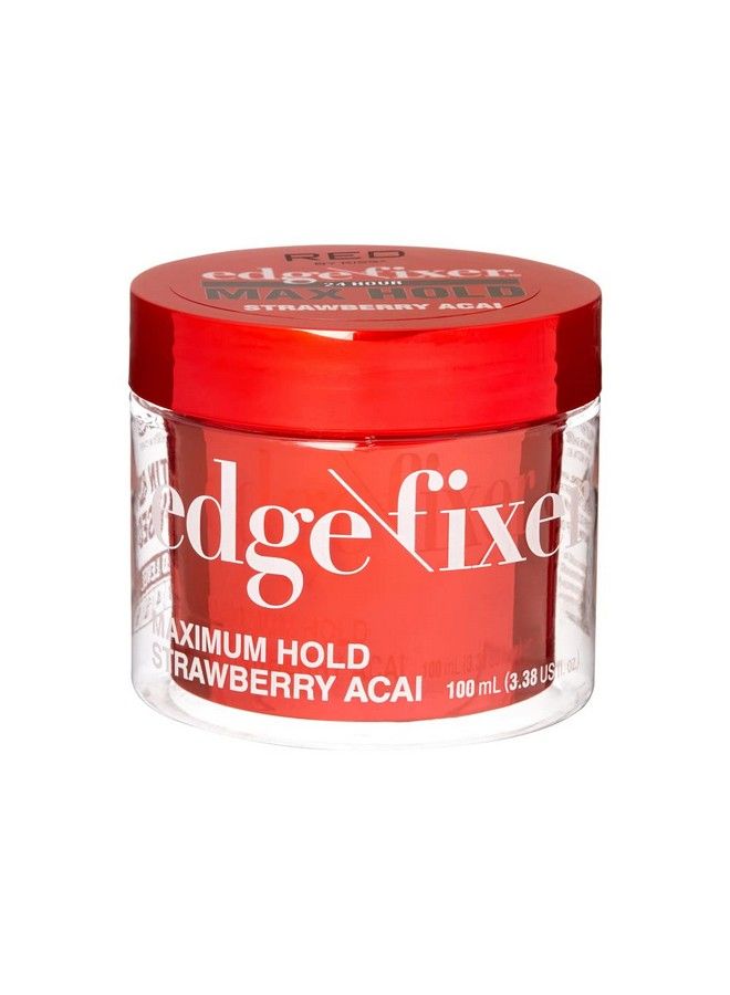 Red by Kiss Edge Fixer 24 Hour Maximum Hold Edge Wax No Flaking Biotin B7 Infused Hair Gel 3.38 Fl.Oz (Strawberry Acai) - Image 1