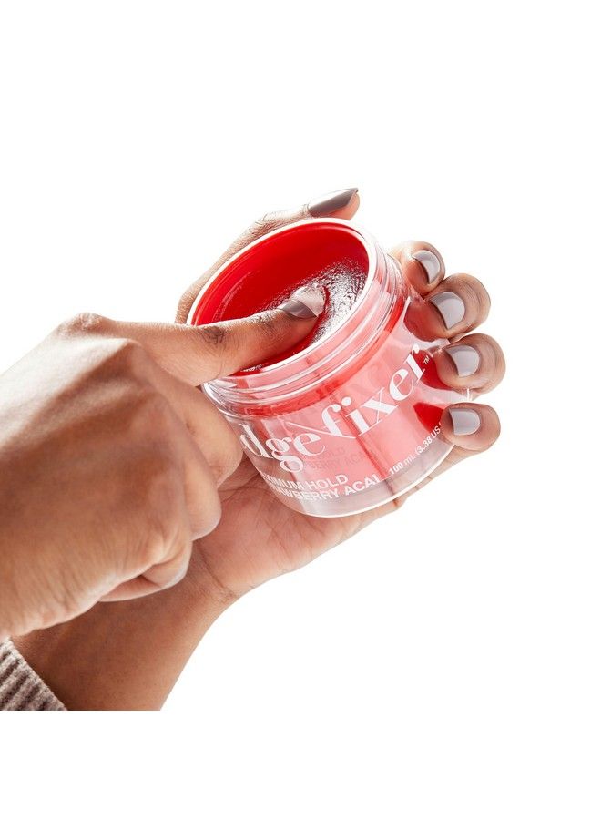 Red by Kiss Edge Fixer 24 Hour Maximum Hold Edge Wax No Flaking Biotin B7 Infused Hair Gel 3.38 Fl.Oz (Strawberry Acai) - Image 4
