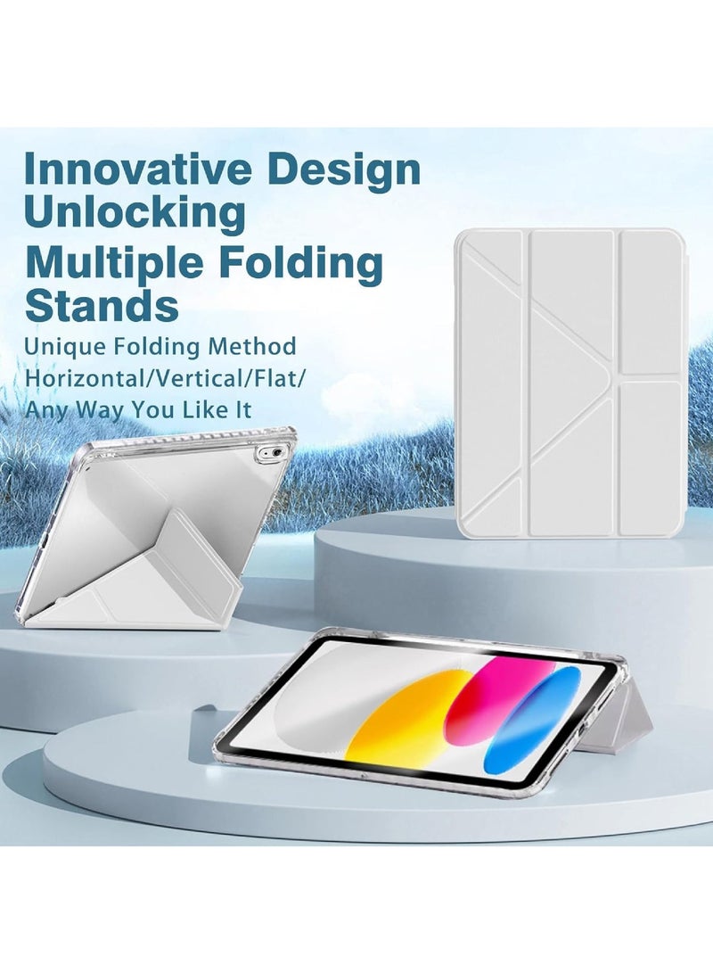 Rock Pow Case for iPad (A16) 11th 11 inch 2025 Gen iPad 11 Case/Case For iPad 10th Gen Case 2022 iPad 10 Case Slim Stand Soft Clear Transparent Shell Back with Pencil Holder Smart Cover for 11" iPad 11th 2025/10.9"iPad 10th Gen 2022 - Image 4