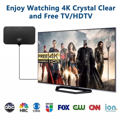 XIANGLYO TV Antenna Indoor Digital AntennaPortable TV Antenna for Local Channels360ReceptionSupport 4K 1080p Smart Television with Amplifier Signal Booster for Free Channels - Image 3
