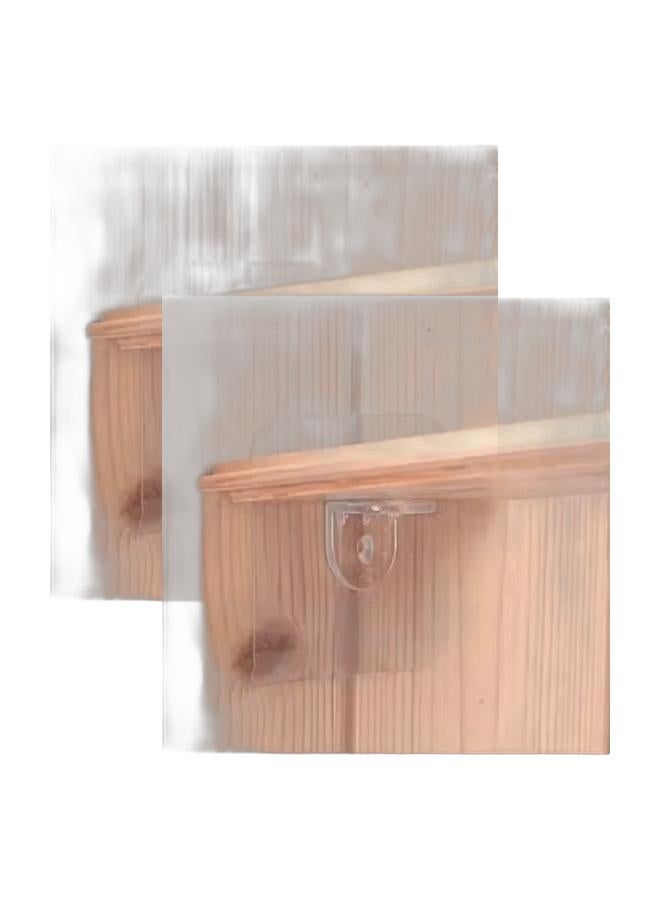 8 قطعة حامل رف لاصق دون الحاجة للثقب او حفر للبراغي مانع و مقاوم للانزلاق مناسب للأسطح المعدنية و الخشبية و البلاستيكية و يمكن استخدامه للارفوف العلوية او السفلية للملابس او الكتب او الاحذية لرف خزانة المطبخ او رف خزانة الملابس او الكتب او رف الاحذية او الثلاجة لون شفاف و مقاوم للماء والبكتيريا و سهل التركيب و لا يتطلب حفر أو استخدام مسامير مناسب لجميع الأسطح المستوية نصيحة الاستخدام يُفضل تنظيف سطح الرف قبل اللصق لضمان التصاق أقوى - Image 1