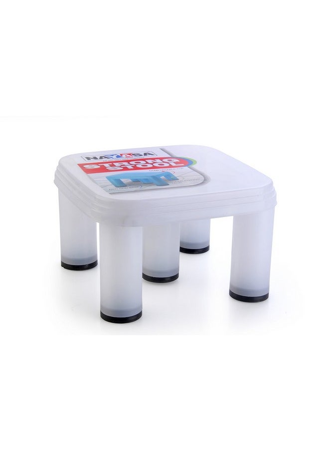 NAYASA Nayasa Plastic Strong Patla 515| Durable Stool for Home | Light Weight Stool | Multipurpose Stool | Stool for Kitchen and Bathroom | Clear  - Image 1
