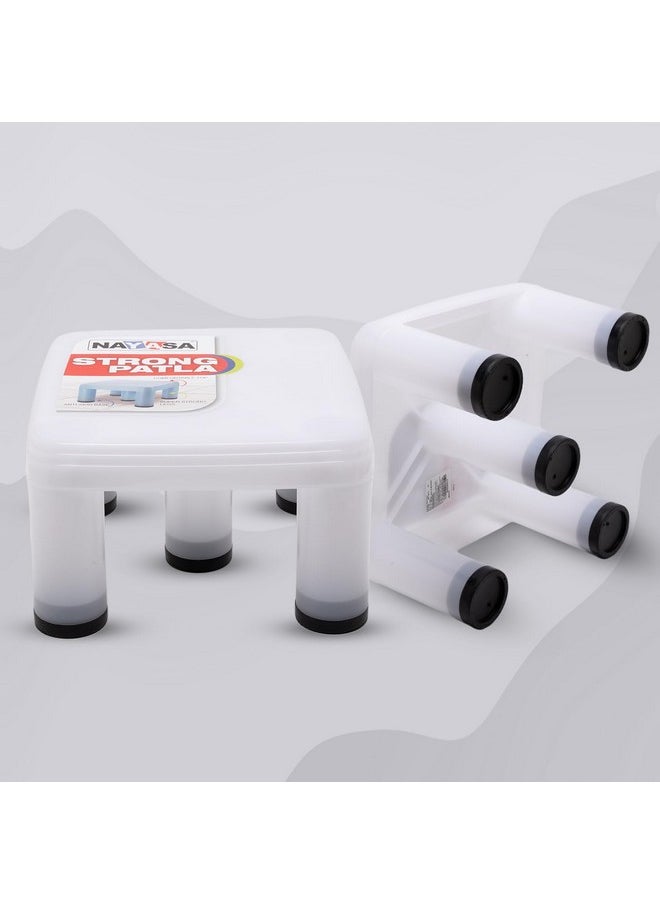 NAYASA Nayasa Plastic Strong Patla 515| Durable Stool for Home | Light Weight Stool | Multipurpose Stool | Stool for Kitchen and Bathroom | Clear  - Image 2