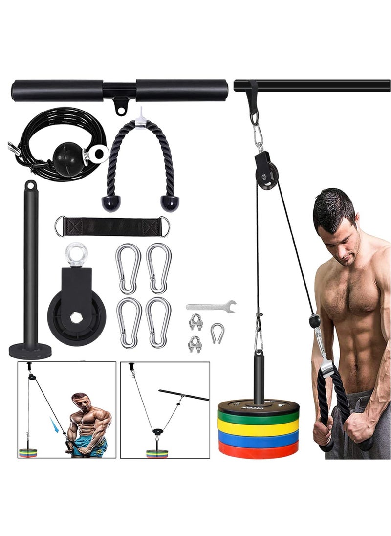 XiuWoo Weight Cable Pulley System Gym Professional Home Gym Equipment Upgrade Fitness LAT for Triceps Pull Down Biceps Curl Back Forearm Shoulder  - Image 1