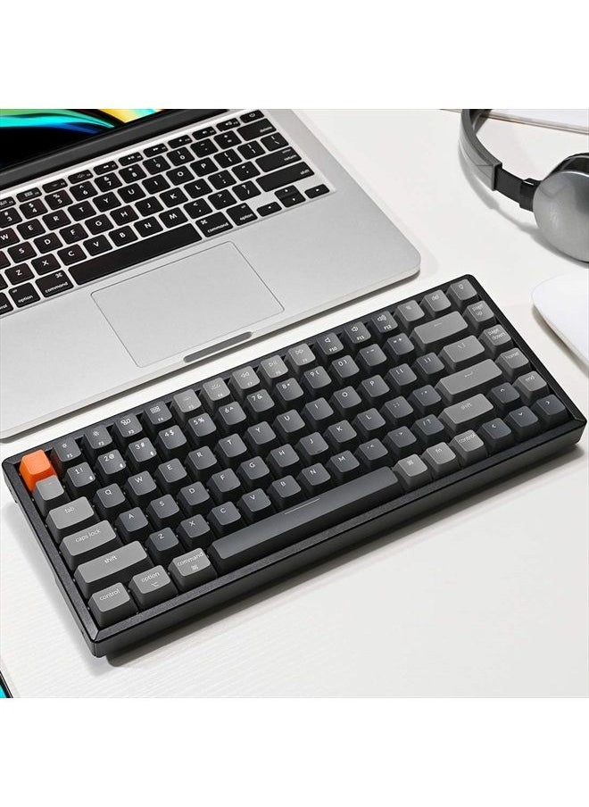 K2 Version 2 Wireless Gaming Mechanical Keyboard, Bluetooth/USB Wired Compact 84 Keys RGB LED Backlit N-Key Rollover Aluminum Frame for Mac Windows, Gateron G Pro Brown Switch