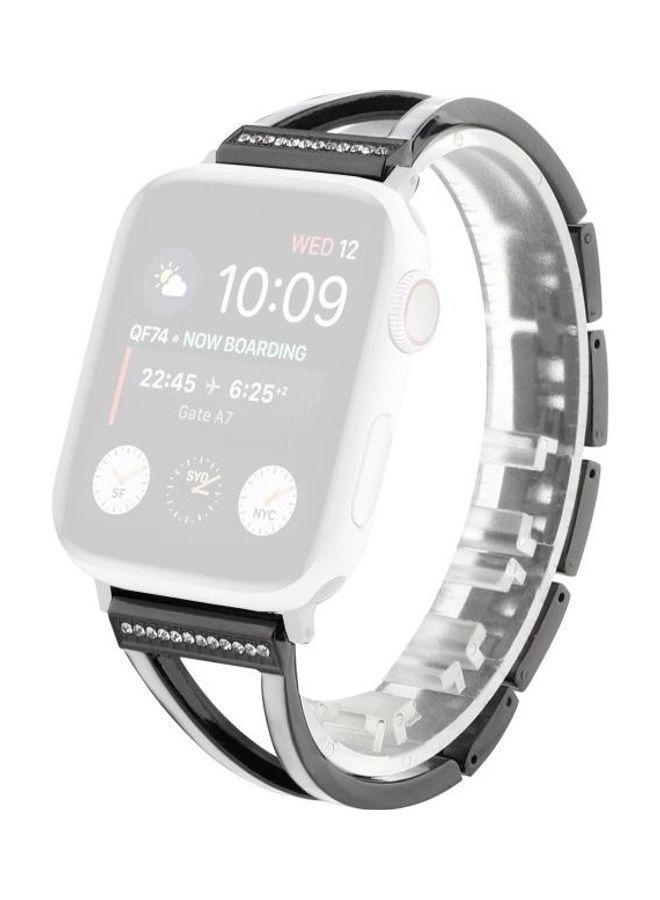 NIBEMINENT Fork Stainless Steel Strap Watchband For Apple Watch Series 7/6/SE/5/4/3/2/1 38/40/41mm White - Image 1