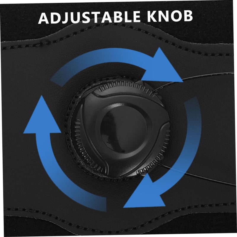 Adjustable Ankle Brace with Support Knob for Running Gym Weightlifting Black - Image 4
