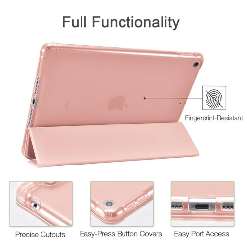 JOYLAND for iPad 10th Generation Case 10.9 inch/iPad (A16) 11th Generation 11 Inch 2025 with Pencil Holder-Auto Wake/Sleep,Flower&Pink Bow Anti-Scratch Shockproof Premium Folio Stand Case,Pink - Image 5