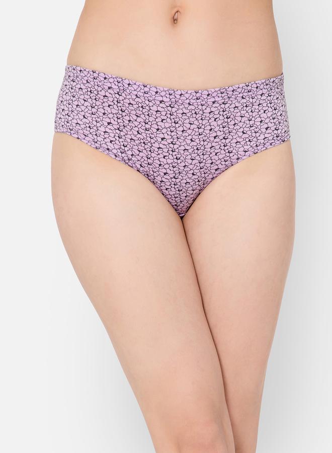 Clovia Pack of 3 - Floral Print Mid Rise Cotton Hipster Briefs with Inner Elastic - Image 4