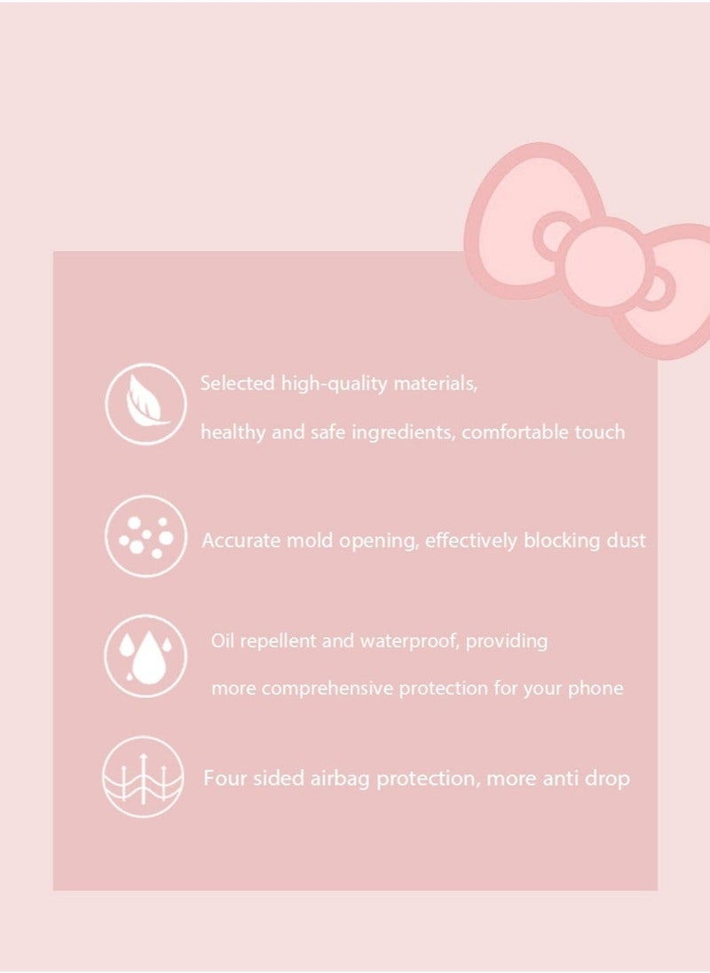 iPhone 15  Plus Case cover cat Pattern with camera len protector anti-scratch anti-drop Strap for Women Girls, Soft TPU Full Protective Cover back comfortable touch feeling accessory - Image 4