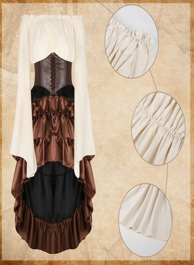 CICOCI Pirate Costume Women Outfits Renaissance Corset Steampunk Skirt Top Pirate Accessories Full Halloween Costume - Image 2