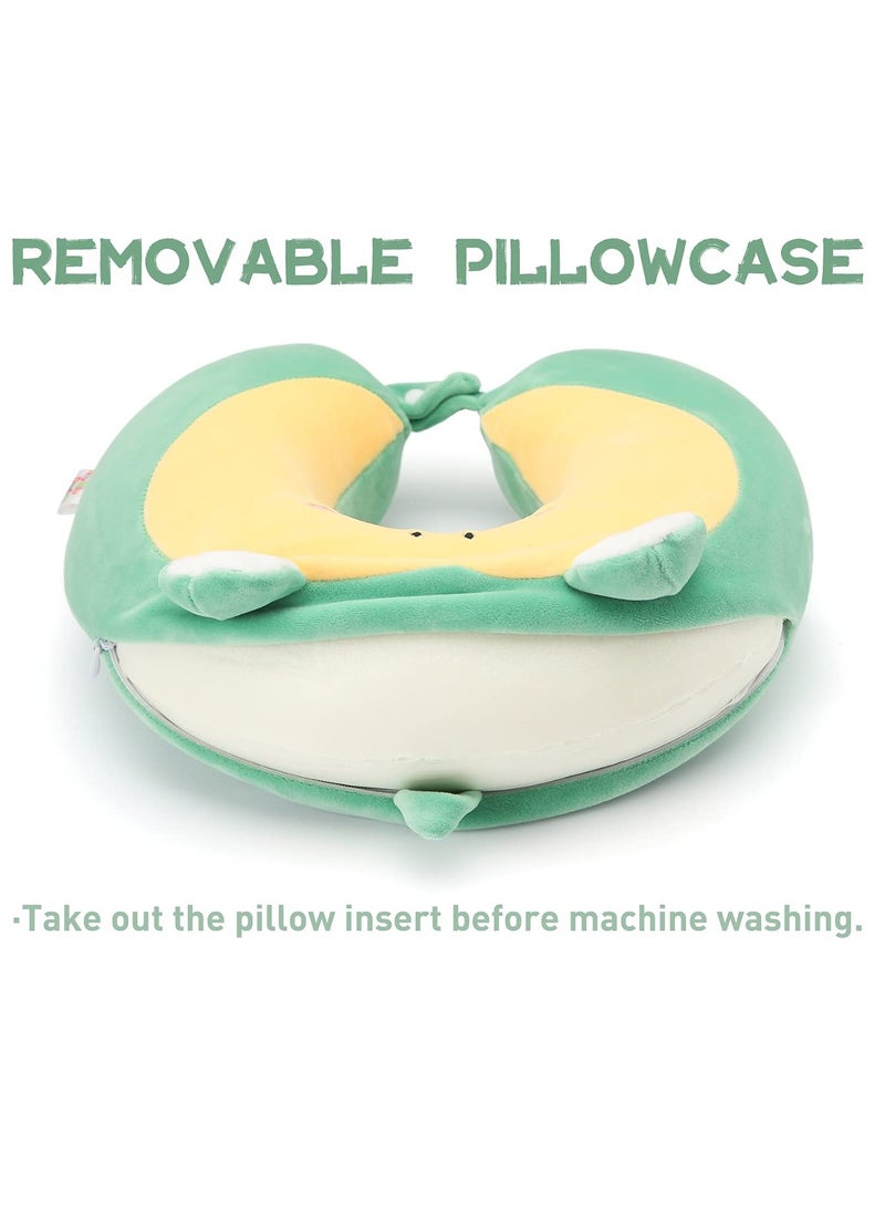 SOLARAE Travel Neck Pillow, Memory Foam Neck Pillow Provides Dual Support for Neck and Chin in Any Sleeping Position in Airplane, Car, and Home, Comfortable Travel Pillow, Airplane Travel Accessories - Image 2