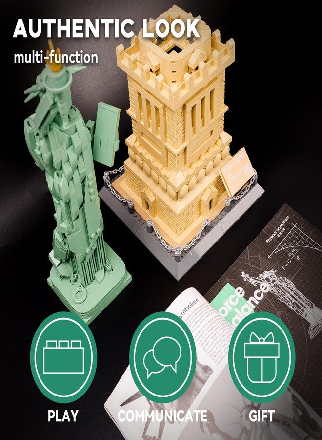 ArtorBricks Statue of Liberty Architecture Model Kit - 1577-Piece Premium Building Set for Collectors, Detailed Display & Thoughtful Gift Idea - Image 3