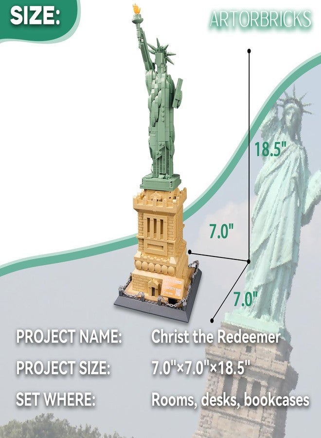 ArtorBricks Statue of Liberty Architecture Model Kit - 1577-Piece Premium Building Set for Collectors, Detailed Display & Thoughtful Gift Idea - Image 2