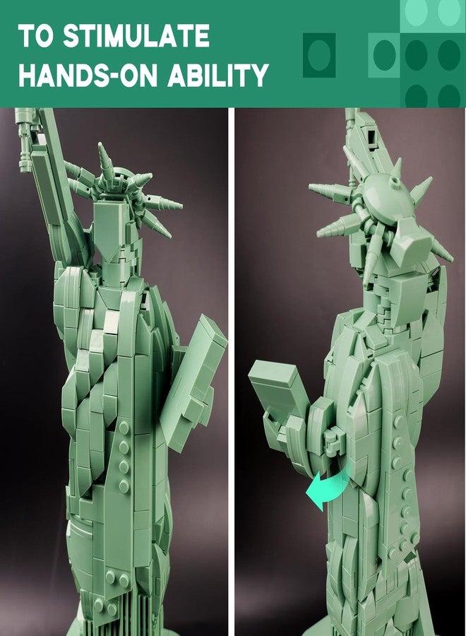 ArtorBricks Statue of Liberty Architecture Model Kit - 1577-Piece Premium Building Set for Collectors, Detailed Display & Thoughtful Gift Idea - Image 5