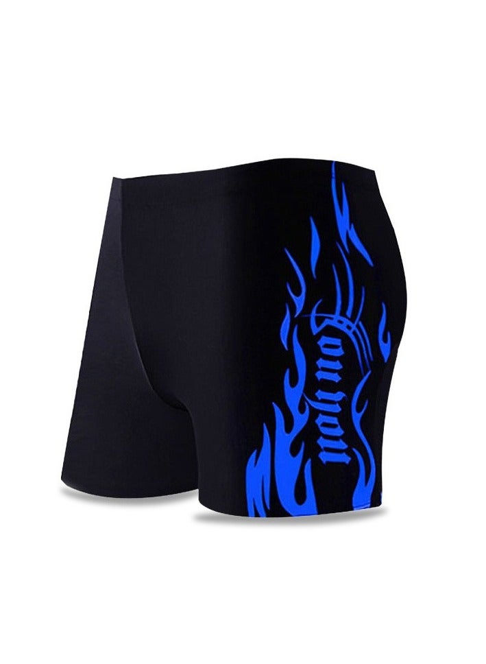 KUYING New High Waisted Flat Angle Swimming Trunks