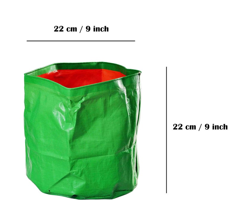 COIR GARDEN-Terrace Gardening HDPE Grow Bag for Vegetable Plants and Flower Plant (9" x 9" inches) (Pack of 5) - Image 2