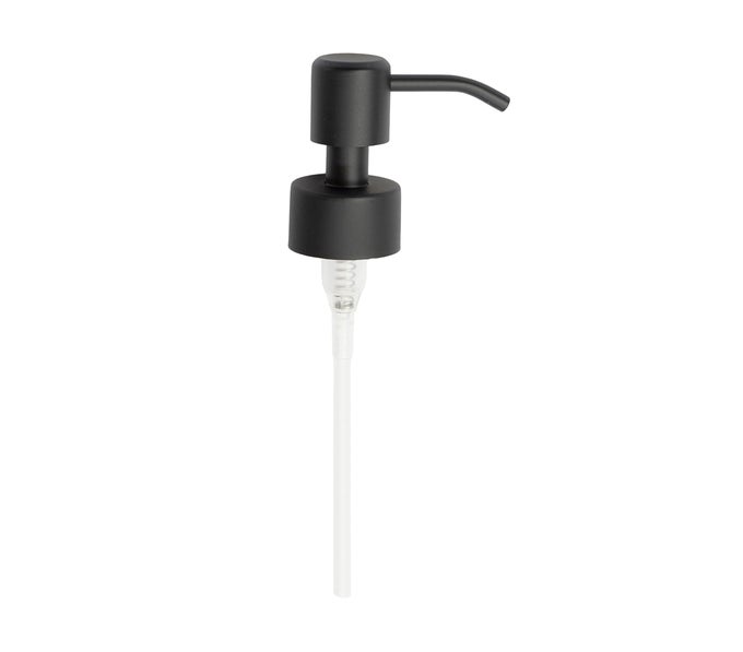 SOAP DISPENSER PUMP REPLACEMENT HEAD BLACK SPARE STAINLESS STEEL 28MM BRUSHED FINISH