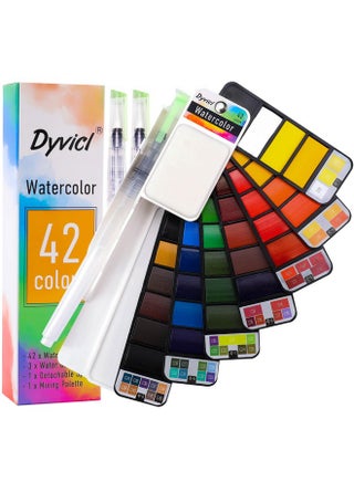 Watercolor Paint Set 42 Assorted Colors Foldable Travel Watercolor Set With Brushes Watercolor Kit For Students Adults Beginners Artist Field Sketch Outdoor Painting - pzsku/ZA7314789AC9B905AA129Z/45/_/1720617934/68103496-cd65-474b-96da-ed41d5402fde