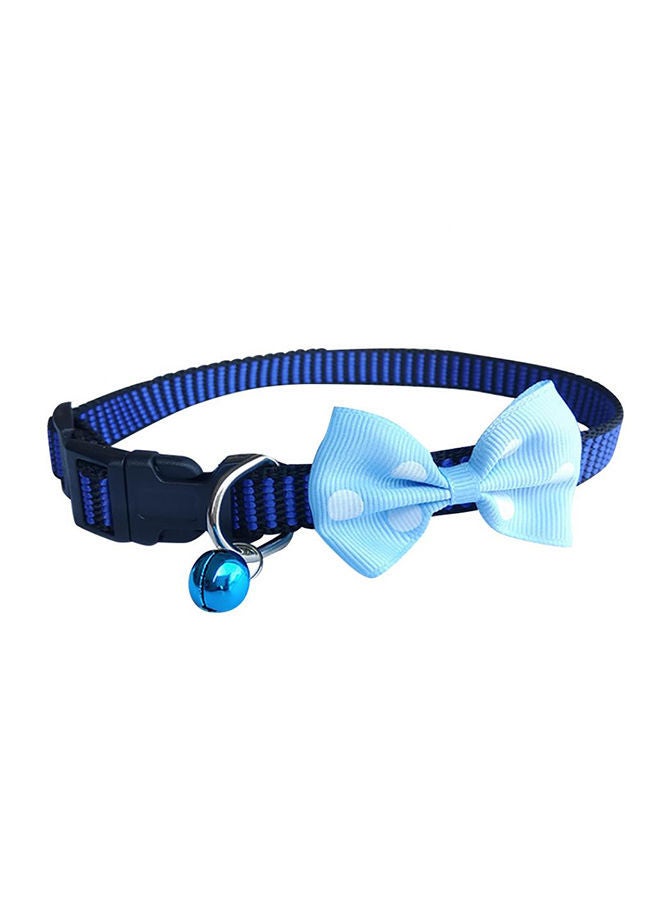 NIBEMINENT Dog Collar Adjustable Puppy Necklace With Bell Blue 