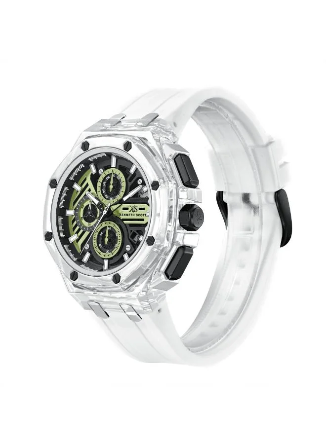 KENNETH SCOTT  Kenneth Scott Men's Chronograph  Green  Dial Watch - K26109-ZSWBG for Men | Best Price UAE