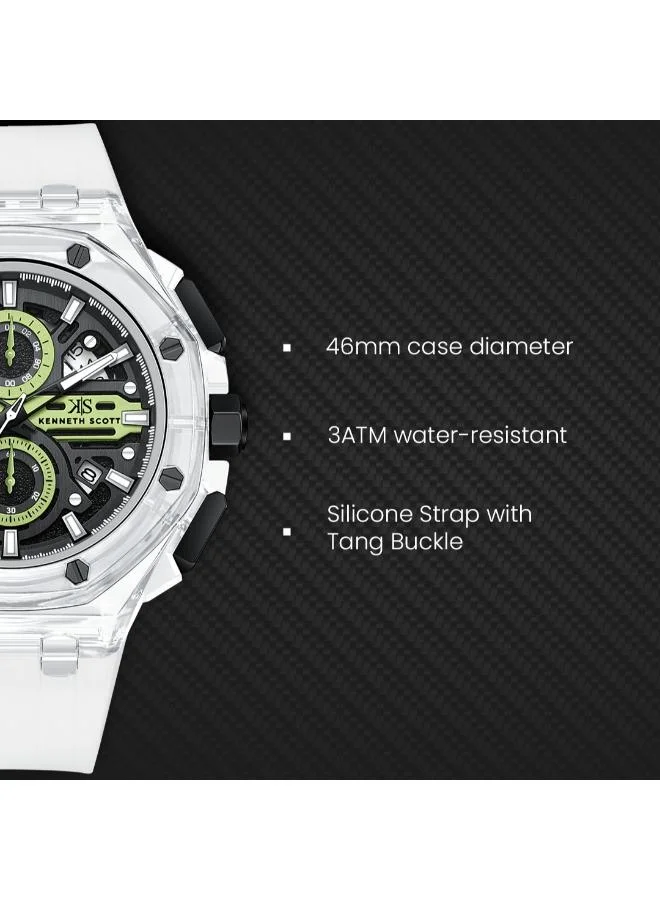 Kenneth Scott  Kenneth Scott Men's Chronograph  Green  Dial Watch - K26109-ZSWBG for Men | Best Price UAE