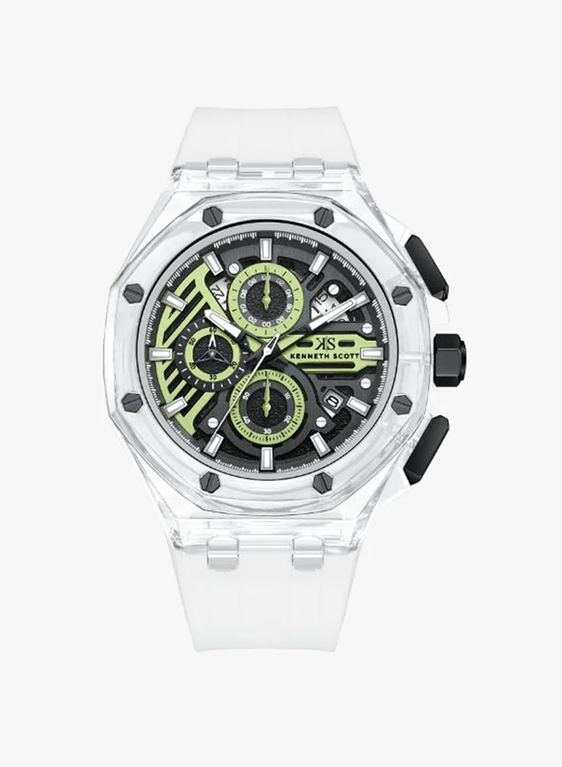 KENNETH SCOTT Kenneth Scott Men's Chronograph  Green  Dial Watch - K26109-ZSWBG