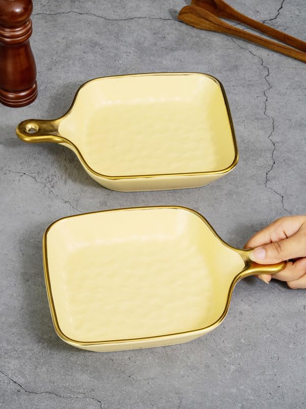ROXX Porcelain Rectangle Platter Set of 2pcs RX-6371-Y - Image 2