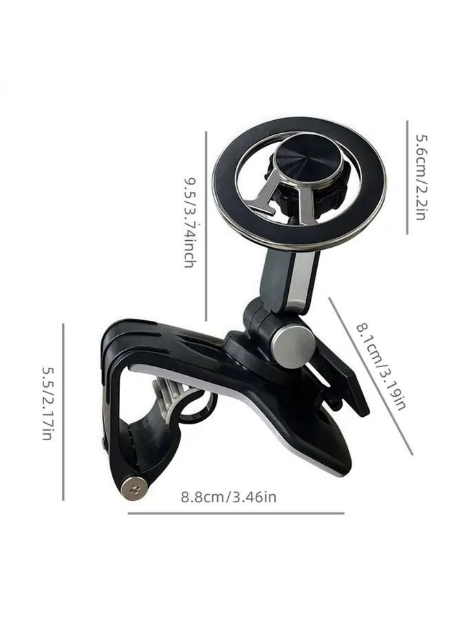 2025 Magnetic Car Phone Holder Black Dashboard Mount Multi Angle Rotation - Image 4